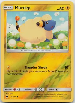 Mareep 76/214 Common Lost Thunder Pokemon TCG Reverse Holo NM - Image 1
