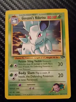 Pokemon TCG Giovanni's Nidorina 44/132 Gym Challenge Regular LP - Image 1