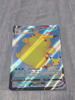 Pokemon Surfing Pikachu VMAX Full Art Ultra Rare Holo 009/025 Celebrations C722 - Image 1