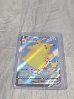 Pokemon Surfing Pikachu VMAX Full Art Ultra Rare Holo 009/025 Celebrations C722 - Image 3