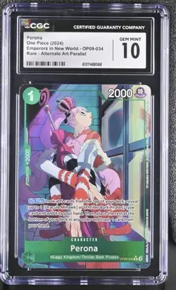 2024 One Piece Perona Alt Art Emperors In The New World OP09-034 CGC 10 - Image 1