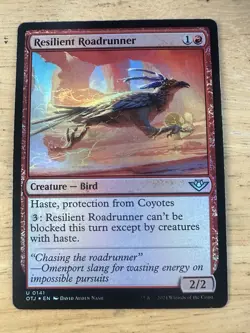MTG Resilient Roadrunner (141/441) Outlaws of Thunder Junction LP FOIL - Image 1