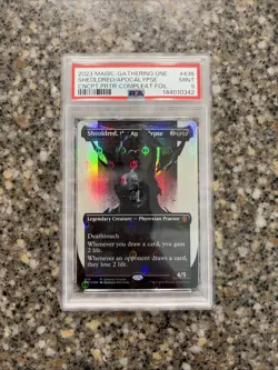 MTG Sheoldred the Apocalypse Step N Compleat Foil Card, Concept Praetor PSA 9 - Image 1