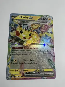 Pikachu EX, Pokemon Near Mint, Surging Sparks, Double Rare, 57/191~NM/mnt - Image 1