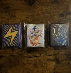 Pokemon TCG Sleeves Prismatic Surging Sparks Mega Evolutions Lucario ETB Sleeves - Image 1