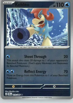Keldeo 019/086 Rare ME04: Chaos Rising Pokemon Reverse Holo Near Mint - Image 1