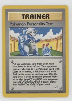 Pokemon Personality Test Neo Destiny #102 2002 - Image 1