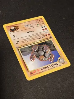 Pokemon TCG Brock's Golem 20 Gym Heroes 1st Ed Mint Near Mint - Image 3