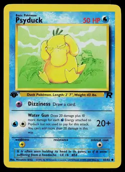 Pokemon Card - Psyduck Team Rocket 65/82 Common 1st Edition - Image 1