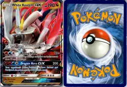 White Kyurem GX 48/70 Dragon Majesty Pokemon TCG Holo GX Rare HP - Image 3
