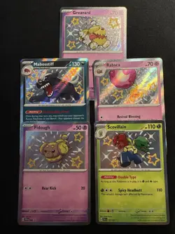 Shiny Pokemon LOT 5 Cards - Pokemon Paldean Fates Shiny Rare Card NM - Image 1