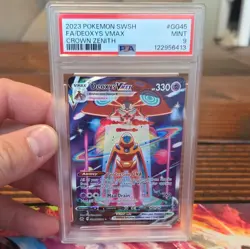 Pokemon TCG Deoxys VMAX GG45/GG70 Crown Zenith Galarian Gallery PSA 9 Holo - Image 1