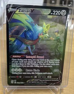 Pokemon TCG Zacian v TG21/TG30 NM Sword&Shield Astral Radiance Trainer Gallery - Image 1
