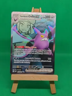 Pokemon TCG Destined Rivals Team Rockets Crobat EX 217/182 Full Art - Image 2