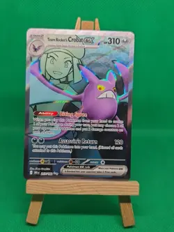 Pokemon TCG Destined Rivals Team Rockets Crobat EX 217/182 Full Art - Image 3