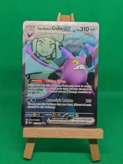 Pokemon TCG Destined Rivals Team Rockets Crobat EX 217/182 Full Art - Image 4