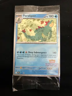 Pokemon Illustration Contest 2024 3 Card Set Feraligatr, Pikachu, Toxtricity 💎 - Image 1