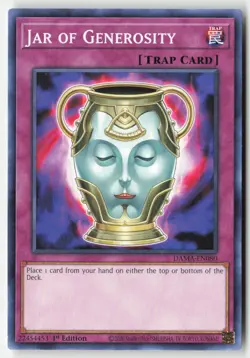 Yugioh - Jar of Generosity DAMA-EN080 1st Edition - Dawn of Majesty - Image 1