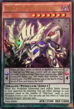 Odd-Eyes Phantom Dragon - Ultra Rare - YA01-EN001 - Limited Edition LP Yugioh AR - Image 1