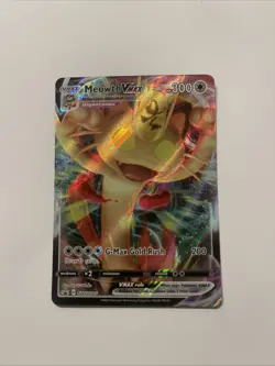 Pokemon Meowth VMAX SWSH005 Full Art Promo TCG Card Near Mint - Image 1