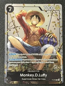 SEALED Monkey.D.Luffy (Tin Pack Set Vol. 2) PR One Piece Promotion Cards P-075 N - Image 1
