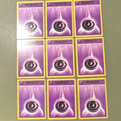 Pokemon TCG Base Set Psychic Energy Cards Lot 9x Wizards of the Coast 101/102 - Image 1