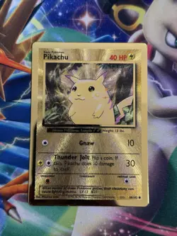 Pikachu 58/102 Celebrations Metal Card English Pokemon TCG Light Play - Image 1