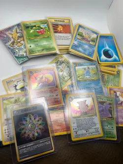 Vintage WOTC Pokemon Card Lot - 100+ Cards MP-DMG English and JPN- some Topps - Image 1