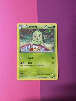 Chikorita 1/122 Common BREAKpoint Pokemon Moderately Played - Image 1
