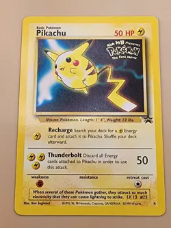 Pokemon TCG Pikachu 4 Wizards Black Star Promos Moderately Played (MP) - Image 2