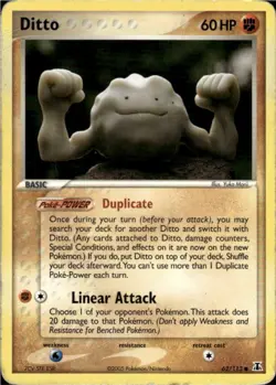 Ditto (Geodude) 62/113 EX Delta Species 2005 Common Basic 60 HP English Pokemon - Image 1