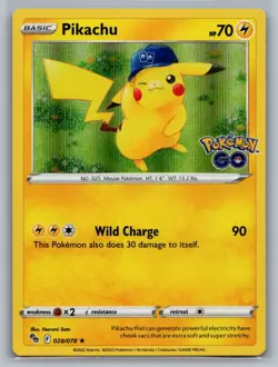 Pikachu 028/078 Holo Rare Pokemon GO Pokemon Holo Lightly Played - Image 1