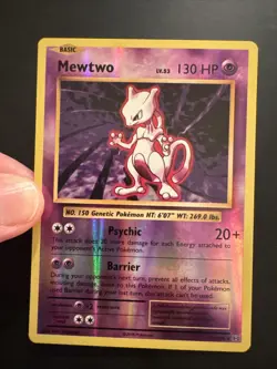 Pokemon TCG Mewtwo 51/108 Reverse Holo Rare Evolutions XY Mint Condition - Image 2