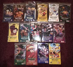 One Piece English Sleeved OP-01 to OP-15 Sleeved Pack Lot Of 15 - Image 1