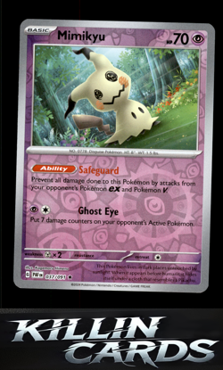 Reverse Holofoil Mimikyu - 037/091 037/091 Pokemon Rare SV: Paldean Fates Card N - Image 1