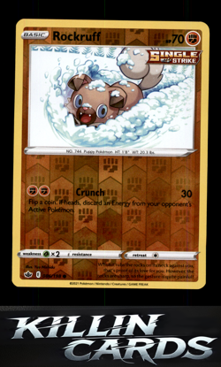 Reverse Holofoil Rockruff 086/198 Pokemon Common SWSH06: Chilling Reign Card NM - Image 1