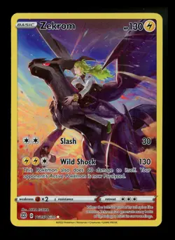 Zekrom TG05/TG30 Brilliant Stars 2022 Trainer Gallery IR Pokemon Card TCG - Image 1