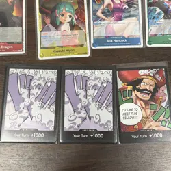 One Piece Card Game Lot - 50+ Foil & Regular Cards + 7 DON Cards Nami, Luffy Boa - Image 4