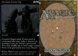 Magic the Gathering-MTG-Devious Cover-Up-Black & White - foil - Image 1