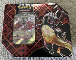 Pokemon TCG Scarlet Violet Paldean Fates Tin Shiny Charizard ex New Sealed Rare - Image 1