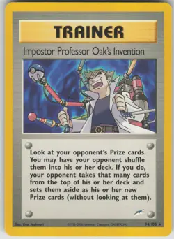 Pokemon TCG Impostor Professor Oak's Invention Rare Neo Destiny 094/105 - Image 1