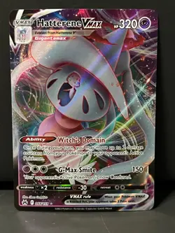 Hatterene VMAX 066/159 Holo VMAX Rare Crown Zenith Pokemon Near Mint - Image 1