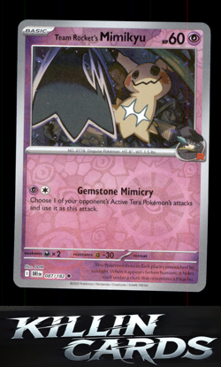 Reverse Holofoil Team Rocket's Mimikyu 087/182 Pokemon Uncommon SV10: Destined R - Image 1