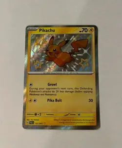Pokemon Pikachu 131/091 SV Paldean Fates Shiny Rare Holo - Image 1