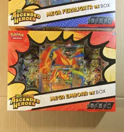 Pokemon Mega Evolution Ascended Heroes EX Box Lot of (2) Feraligatr & Emboar - Image 3