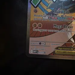 Mega Lucario EX 033/MEP Pokemon TCG Mega Evolution Promo English Holo 340 HP - Image 4