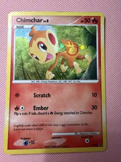 Pokemon Company Chimchar DP02 Diamond and Pearl Promo Holo 50 HP ENG 2007 - Image 2