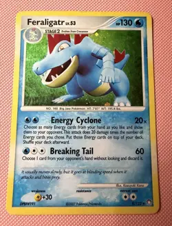 Pokemon Company Feraligatr 8/123 Mysterious Treasures Holo Rare 130 HP ENG 2007 - Image 1