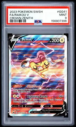 2023 Pokemon Crown Zenith - Raikou V No. GG41 PSA 9 - Image 1