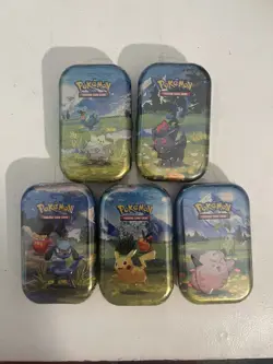 Pokemon TCG - Ascended Heroes Mini Tin Art Set Factory Sealed/New Lot Of 5 Tins - Image 1